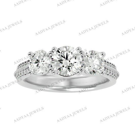 Gaia Three Stone Ring