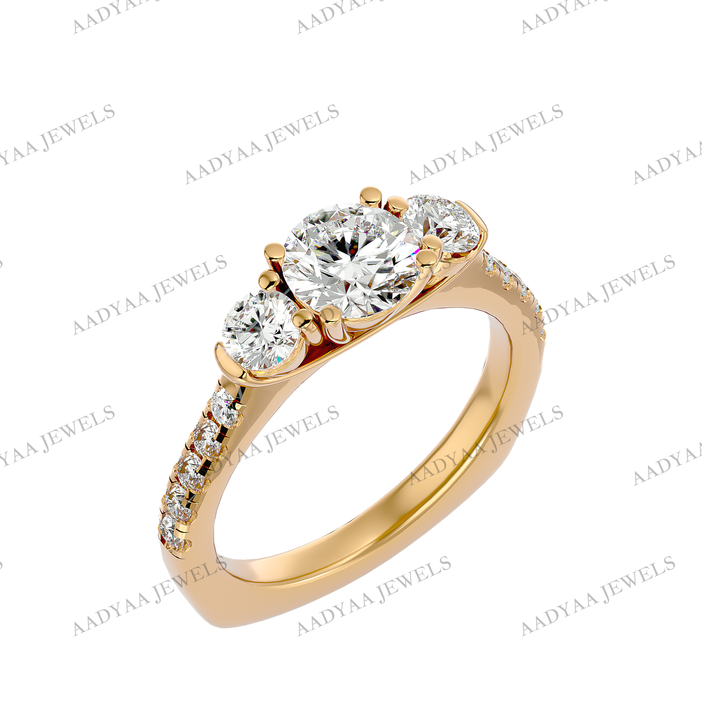 Flora Three Stone Ring