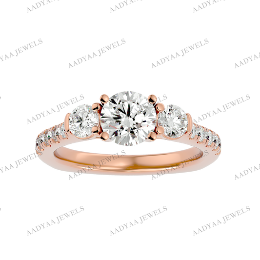 Flora Three Stone Ring