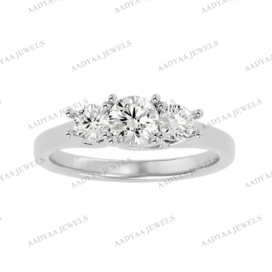 Cassie Three Stone Ring