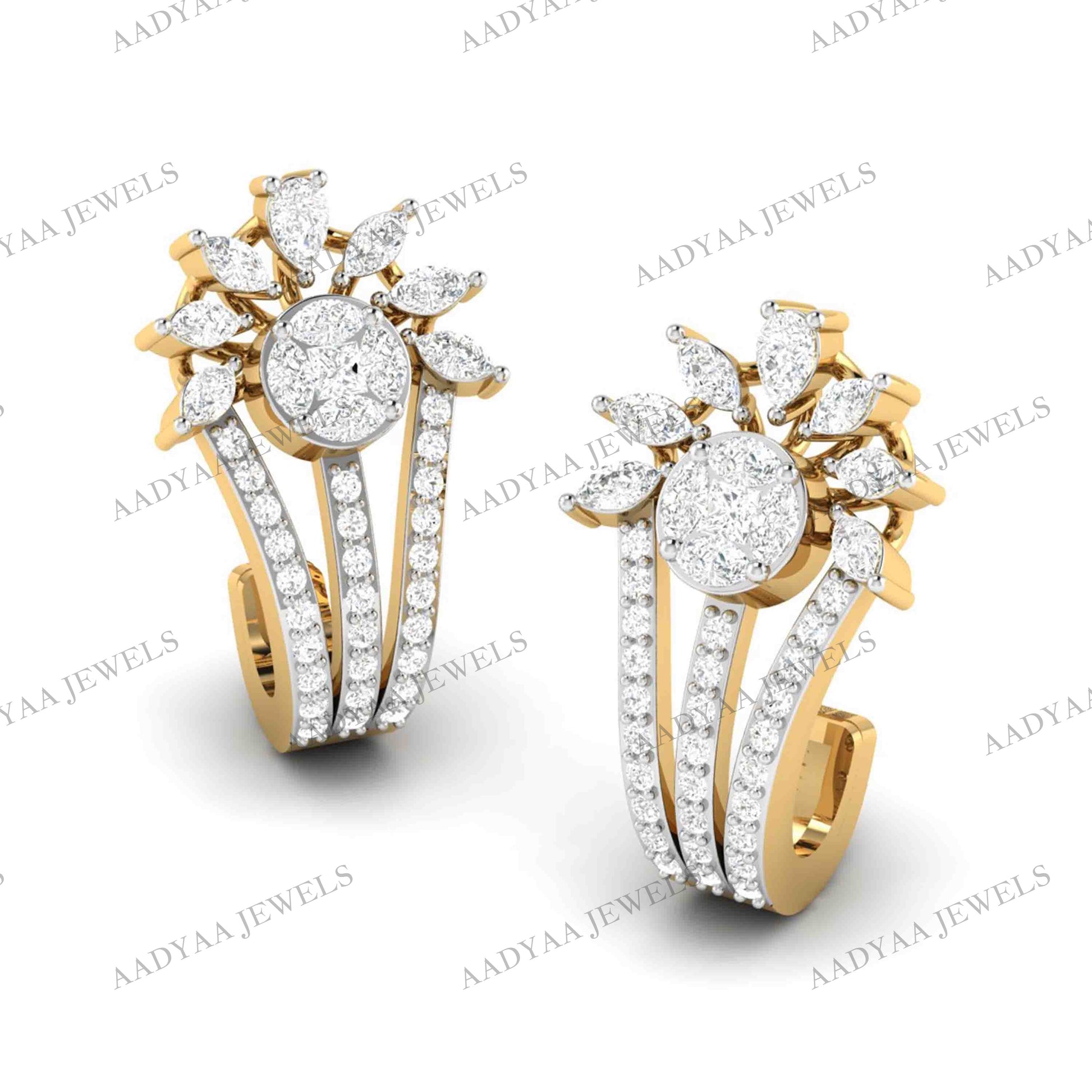 Natalie Diamond Earring | Aadyaajewels