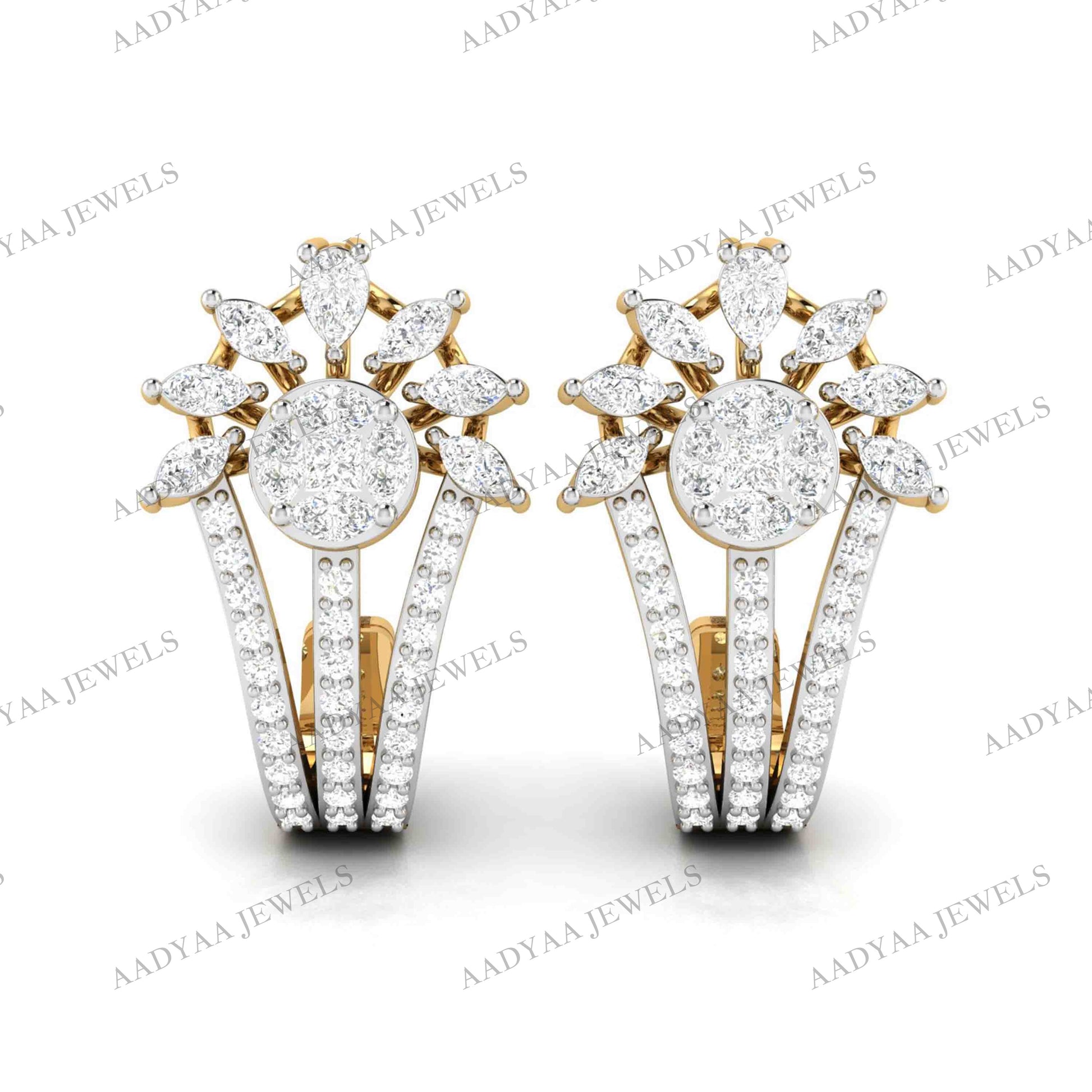 Natalie Diamond Earring | Aadyaajewels