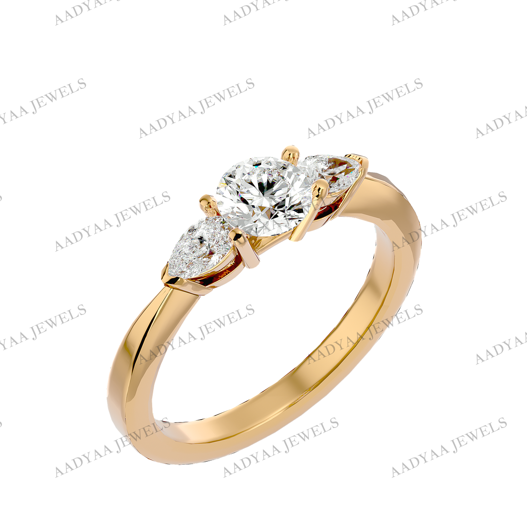 Aster Three Stone Ring