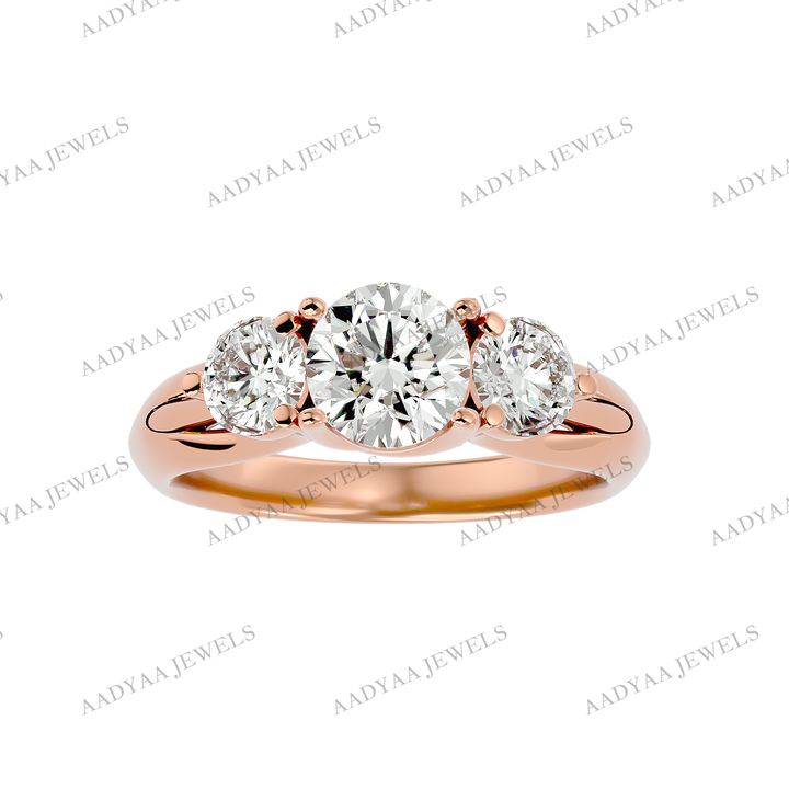 Hailey Three Stone  Ring