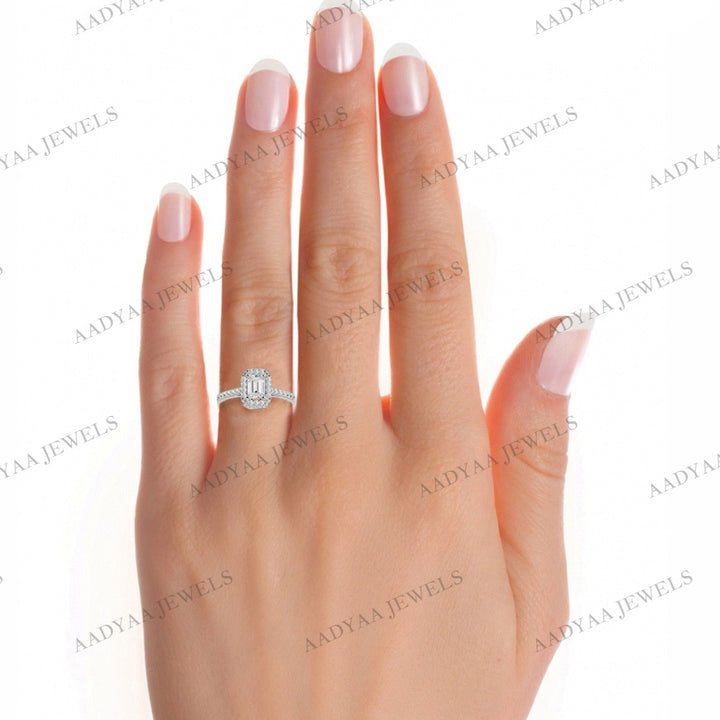 Vega Diamond Halo Ring