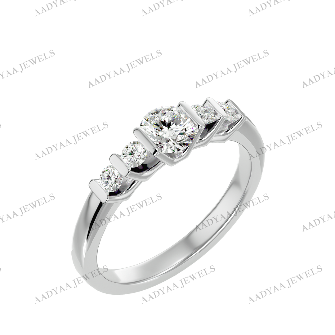 August Diamond Ladies Ring