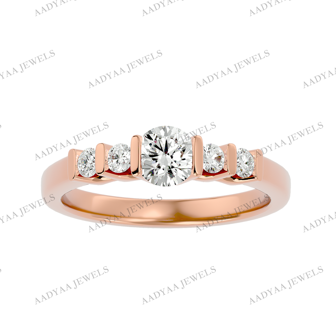 August Diamond Ladies Ring