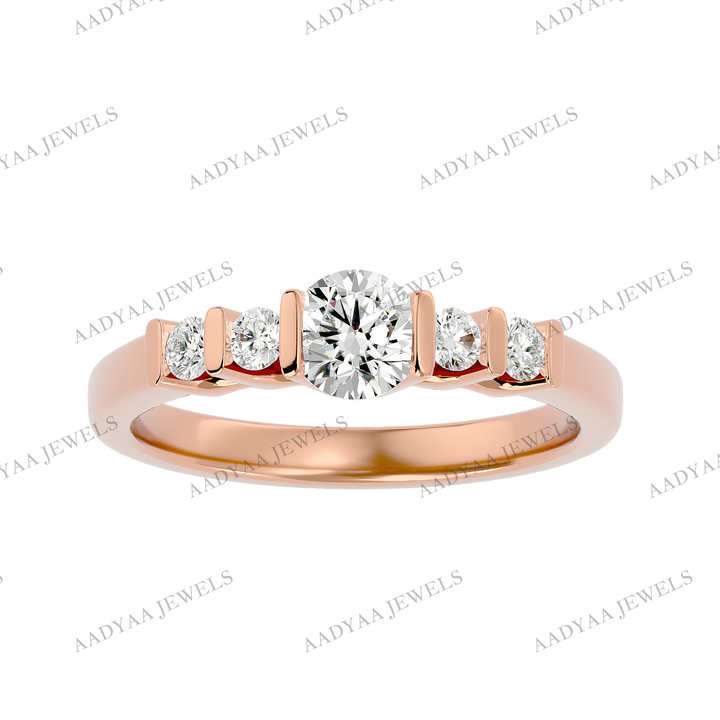 August Diamond Ladies Ring