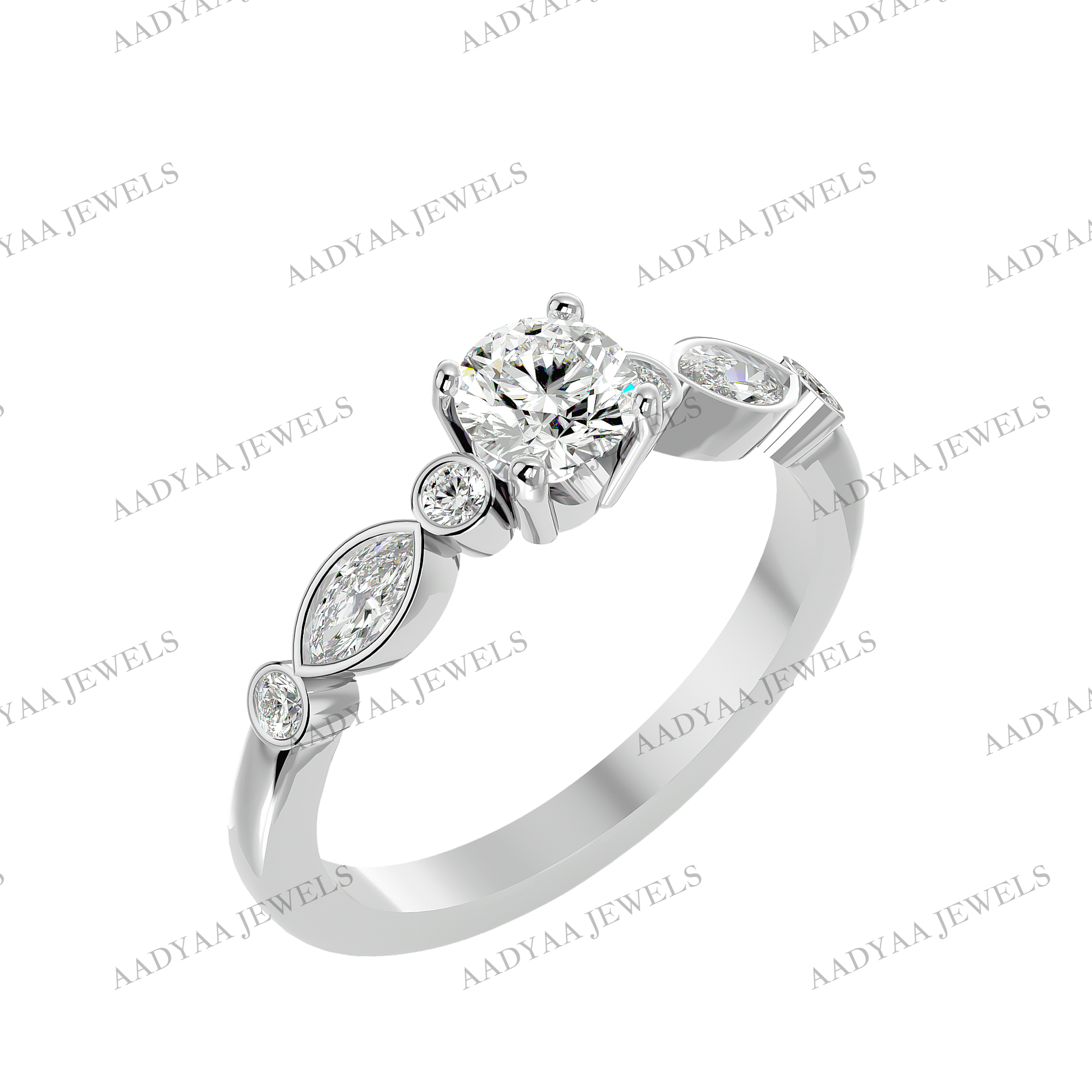 Samira Diamond Ladies Ring | Aadyaajewels