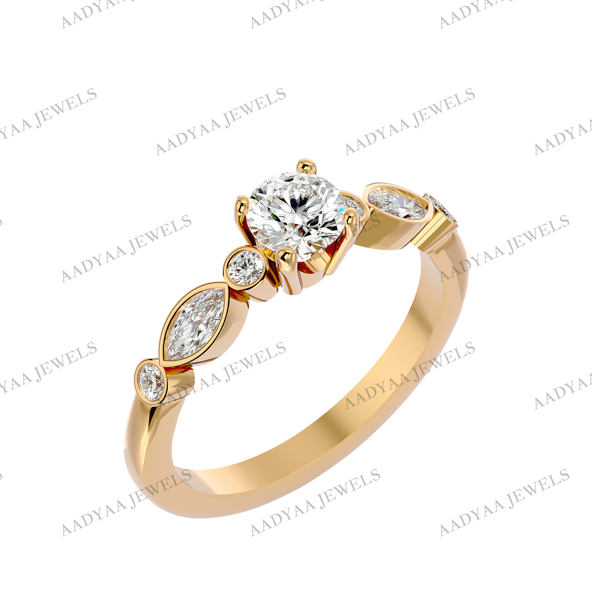 Samira Diamond Ladies Ring | Aadyaajewels