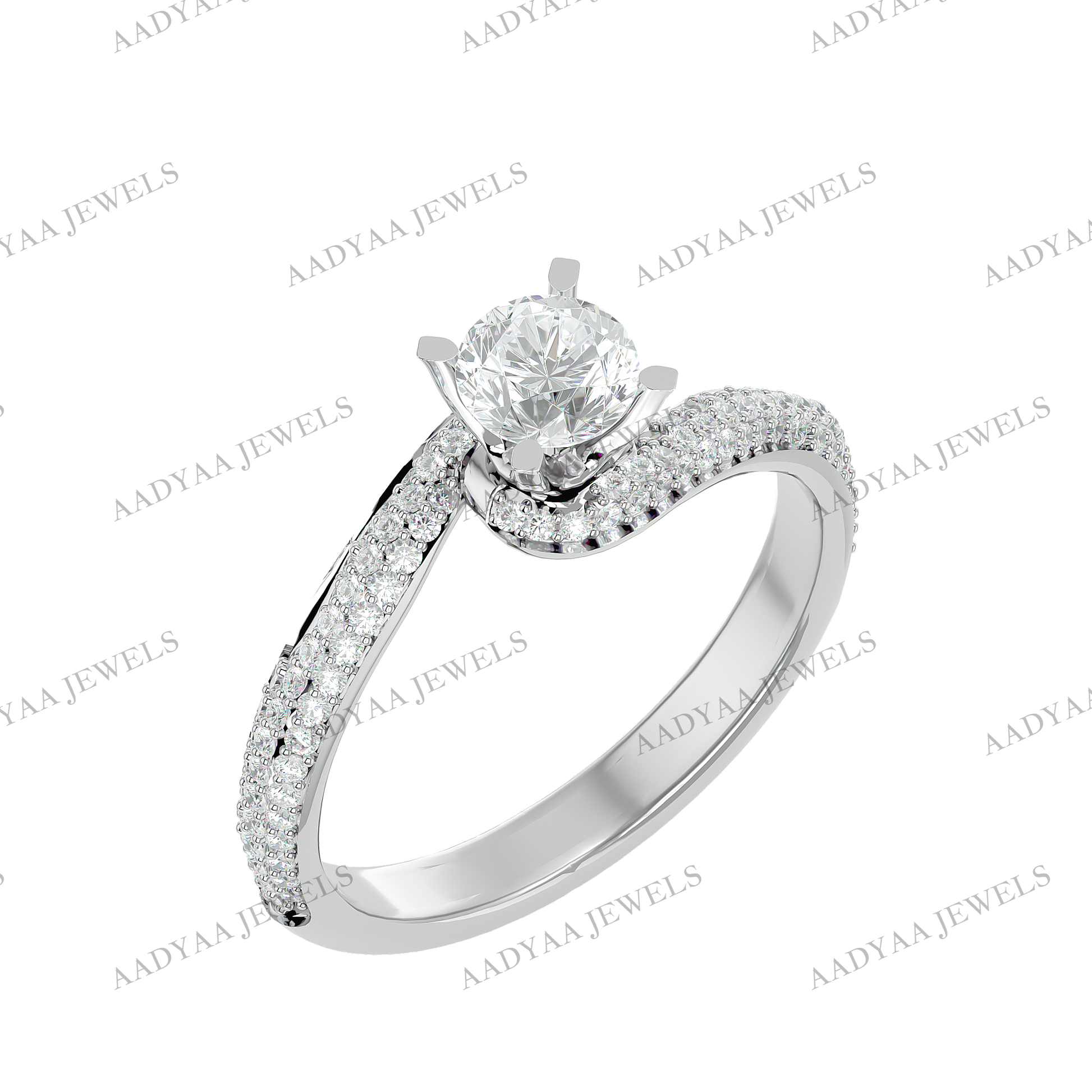 Christine Diamond Ladies Ring | Aadyaajewels