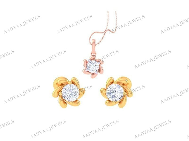 Vada Diamond Pendant Set